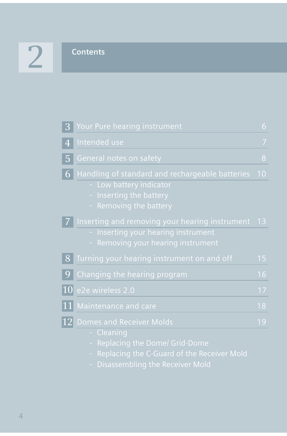 Siemens Pure 700 User Manual | Page 4 / 36