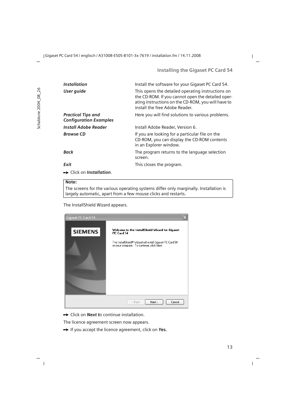 Siemens GIGASET 54 User Manual | Page 13 / 56