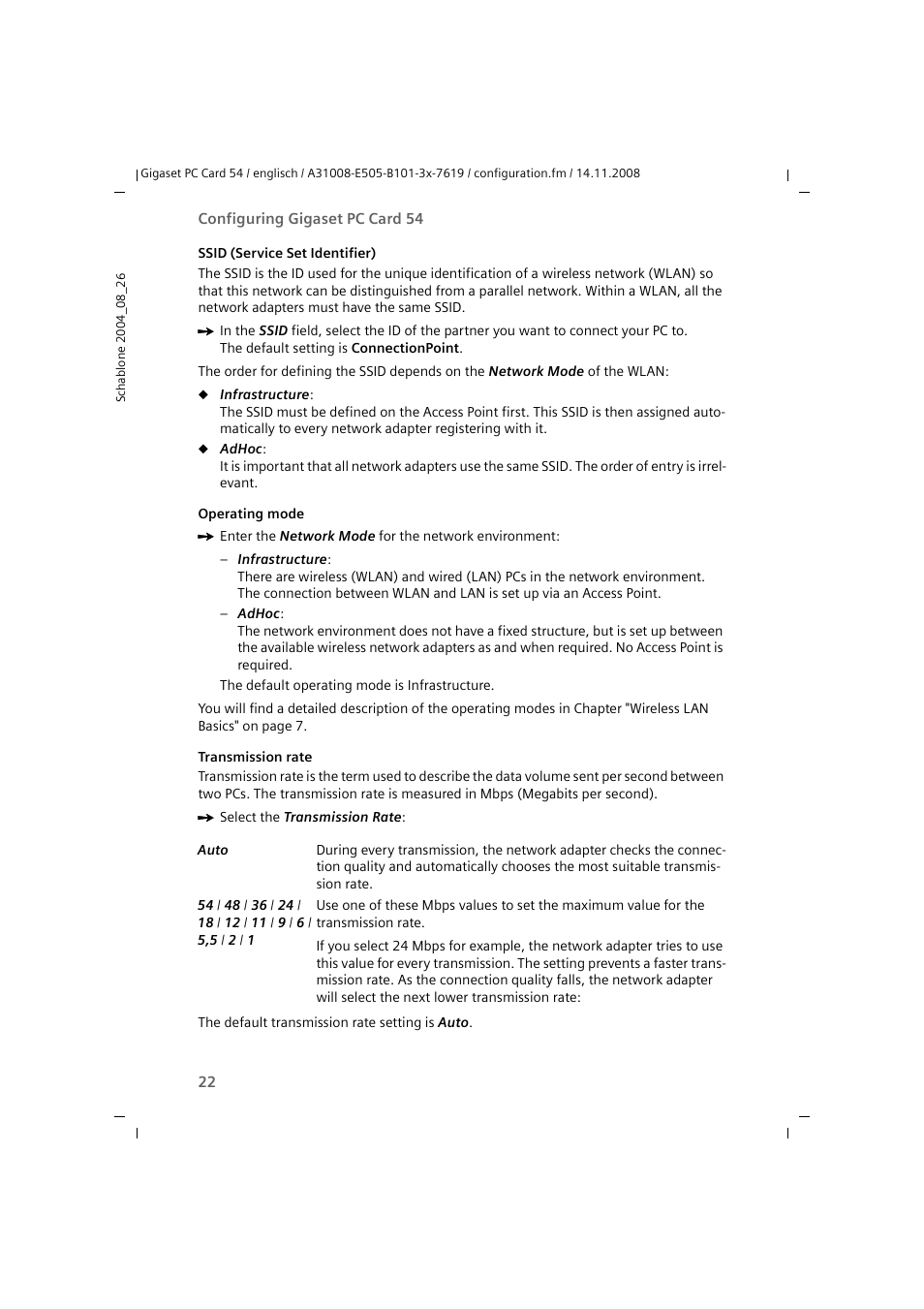 Siemens GIGASET 54 User Manual | Page 22 / 56