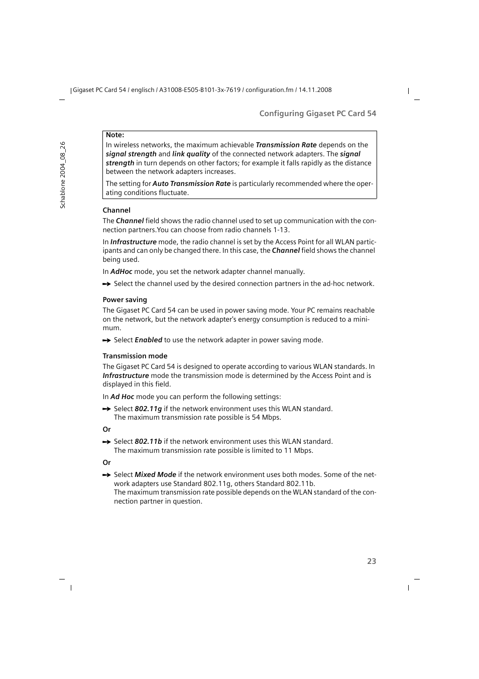 Siemens GIGASET 54 User Manual | Page 23 / 56