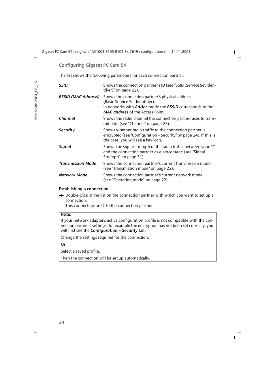 Siemens GIGASET 54 User Manual | Page 34 / 56