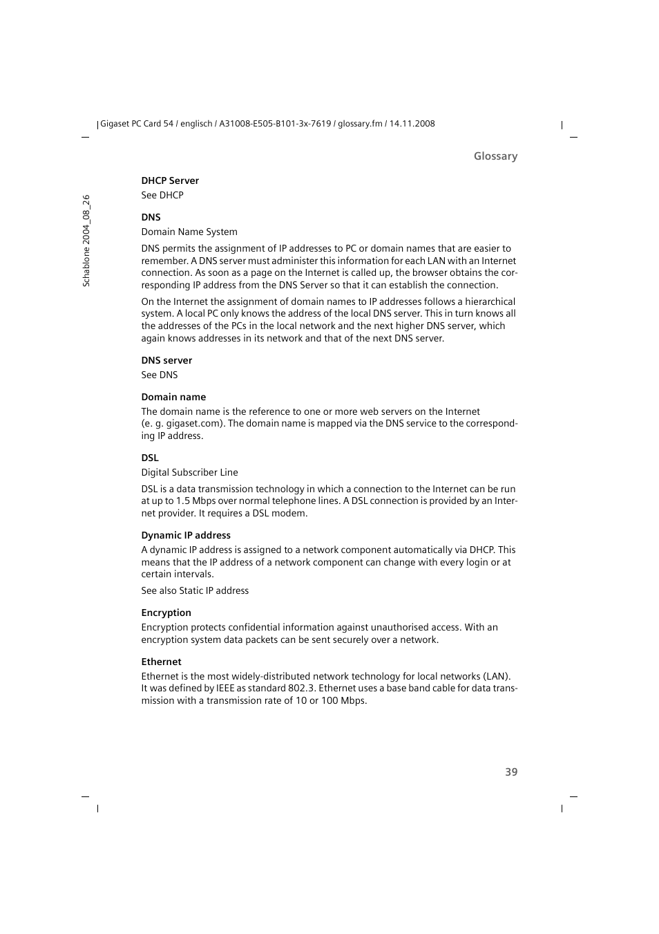 Siemens GIGASET 54 User Manual | Page 39 / 56