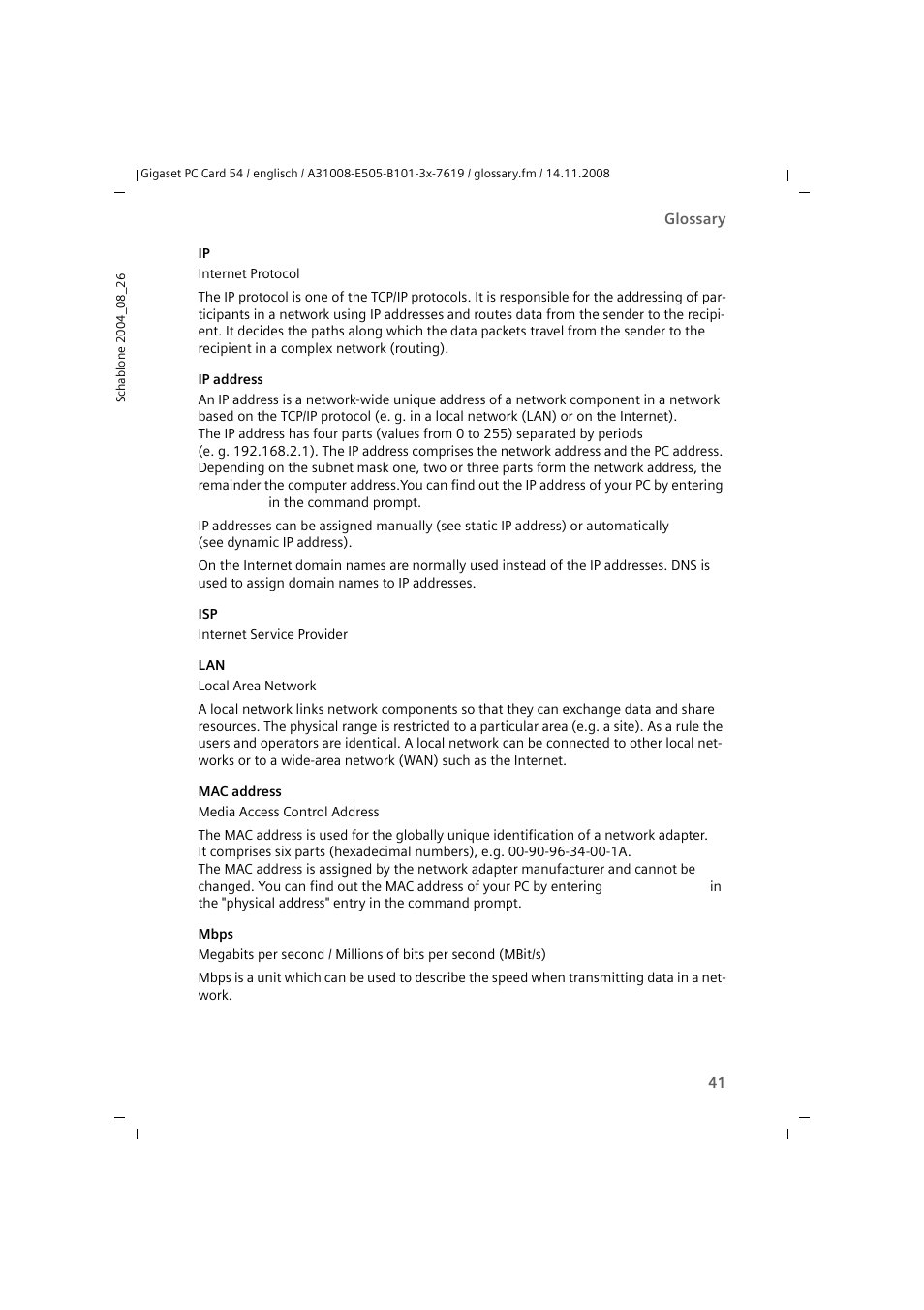 Siemens GIGASET 54 User Manual | Page 41 / 56