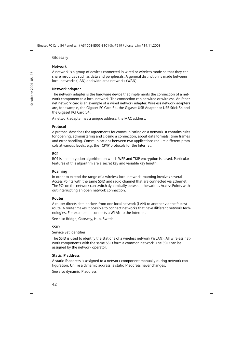 Siemens GIGASET 54 User Manual | Page 42 / 56