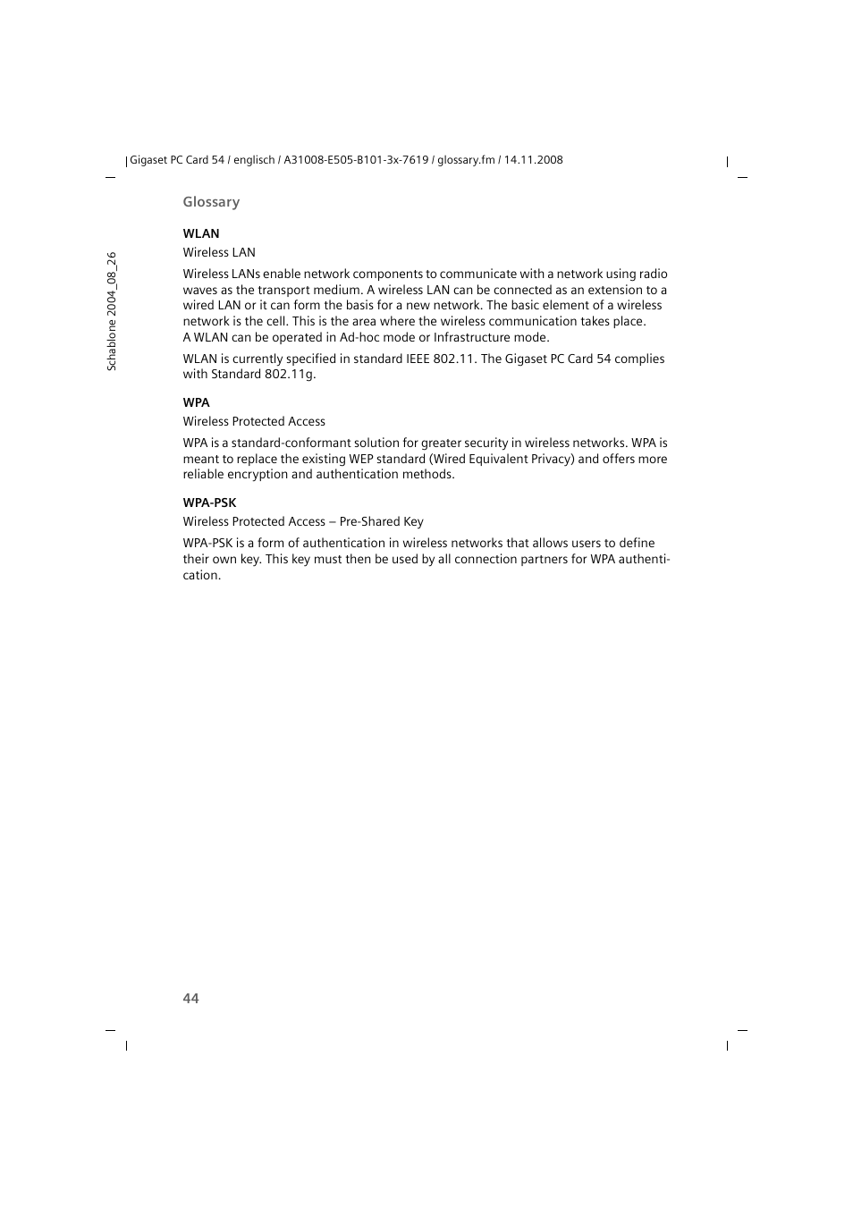 Siemens GIGASET 54 User Manual | Page 44 / 56