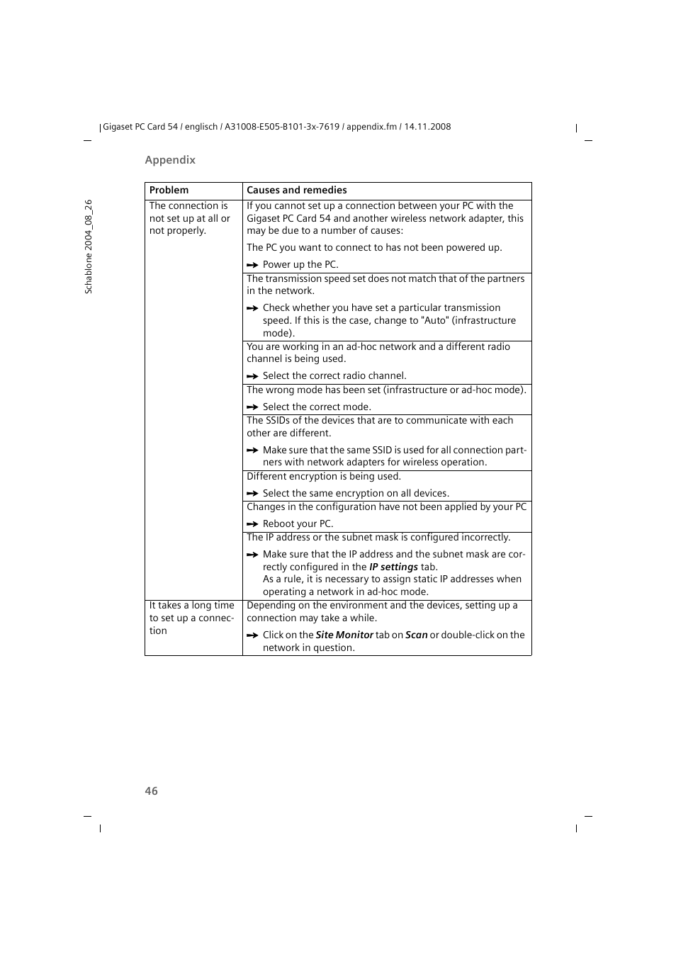 Siemens GIGASET 54 User Manual | Page 46 / 56