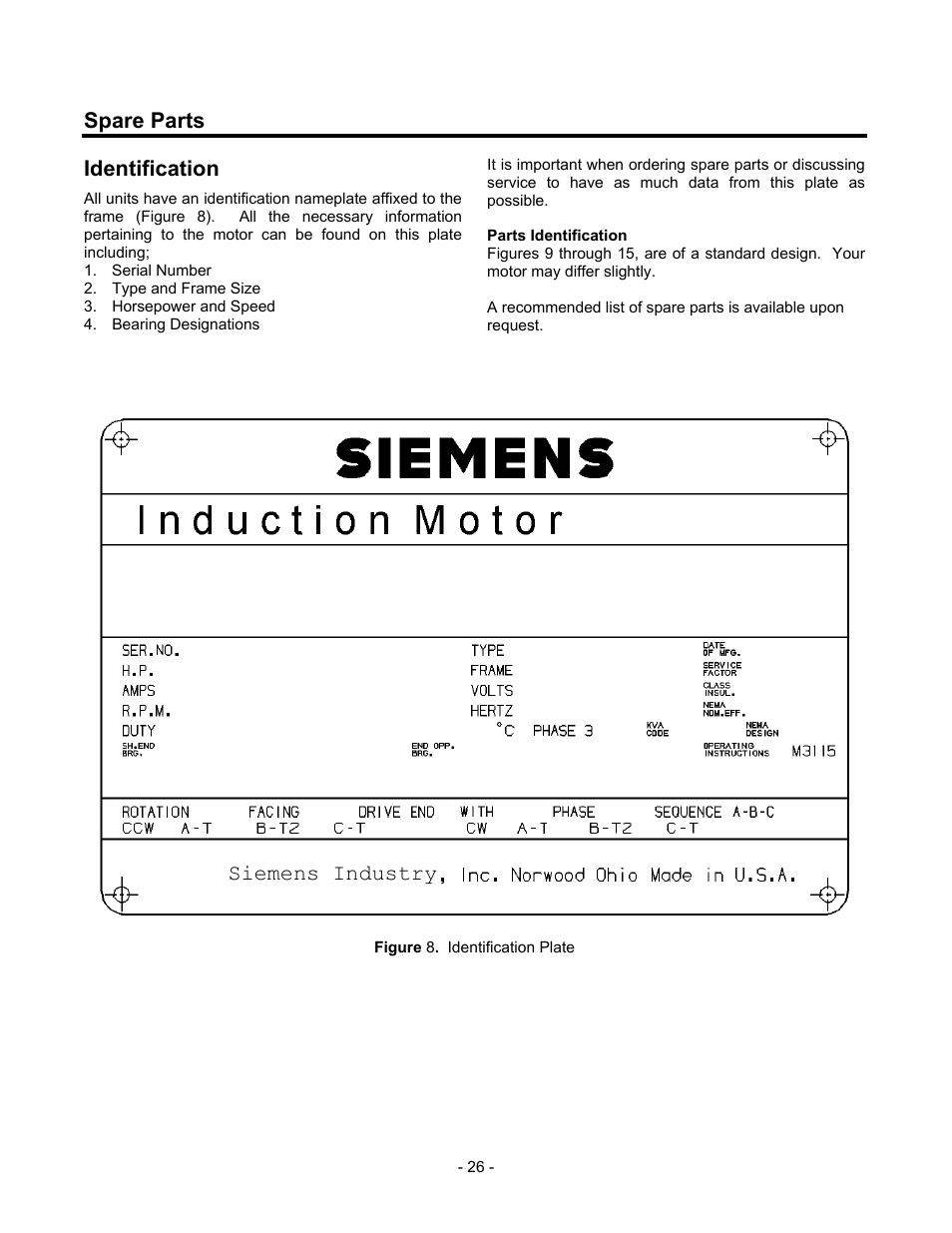 Spare parts, Identification, Siemens industry | Siemens 680 User Manual | Page 27 / 38