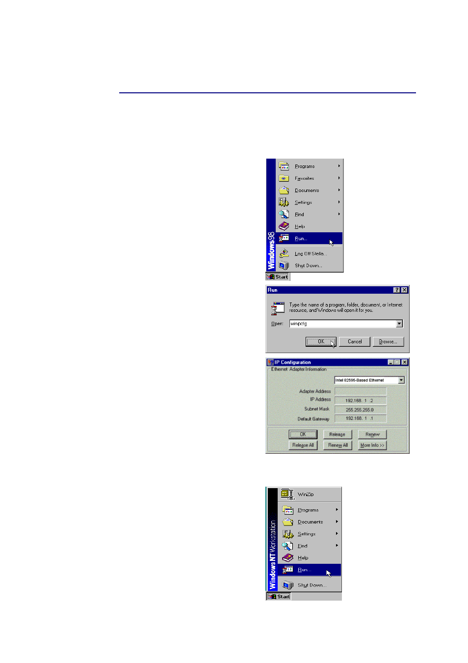 Renewing ip address on client pc | Siemens SLI-5310 User Manual | Page 50 / 128