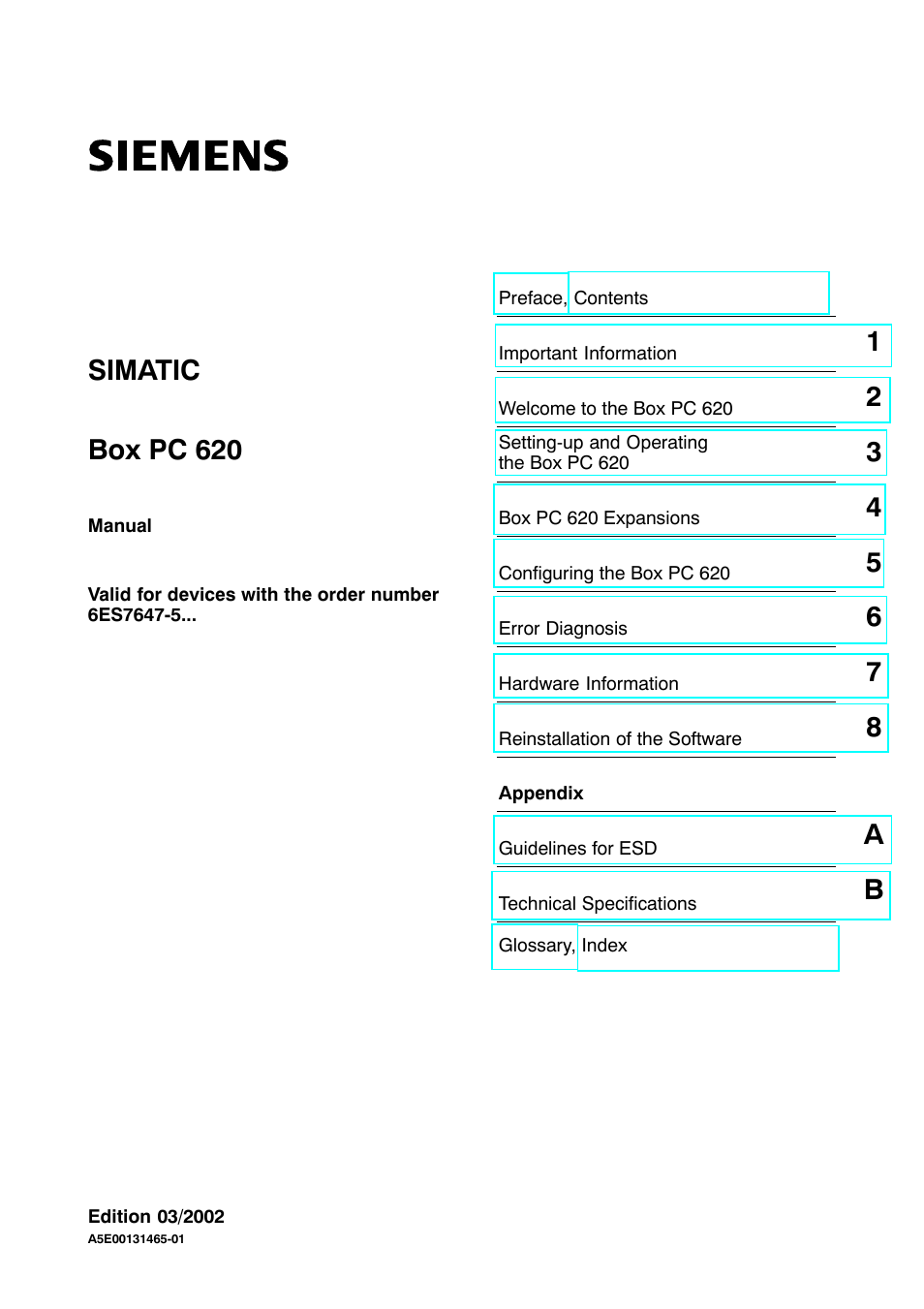 Siemens Simatic 620 User Manual | 216 pages