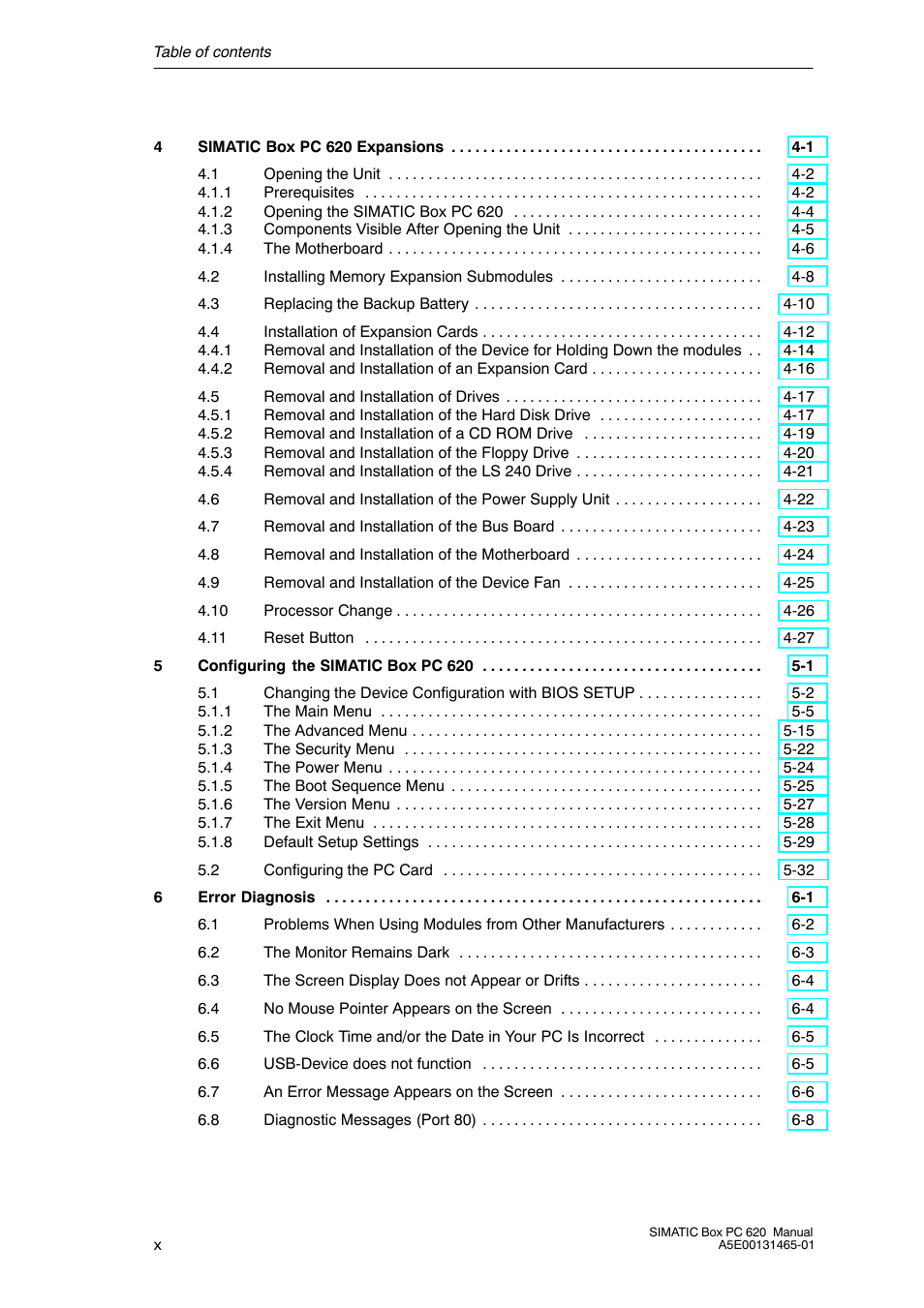 Siemens Simatic 620 User Manual | Page 10 / 216