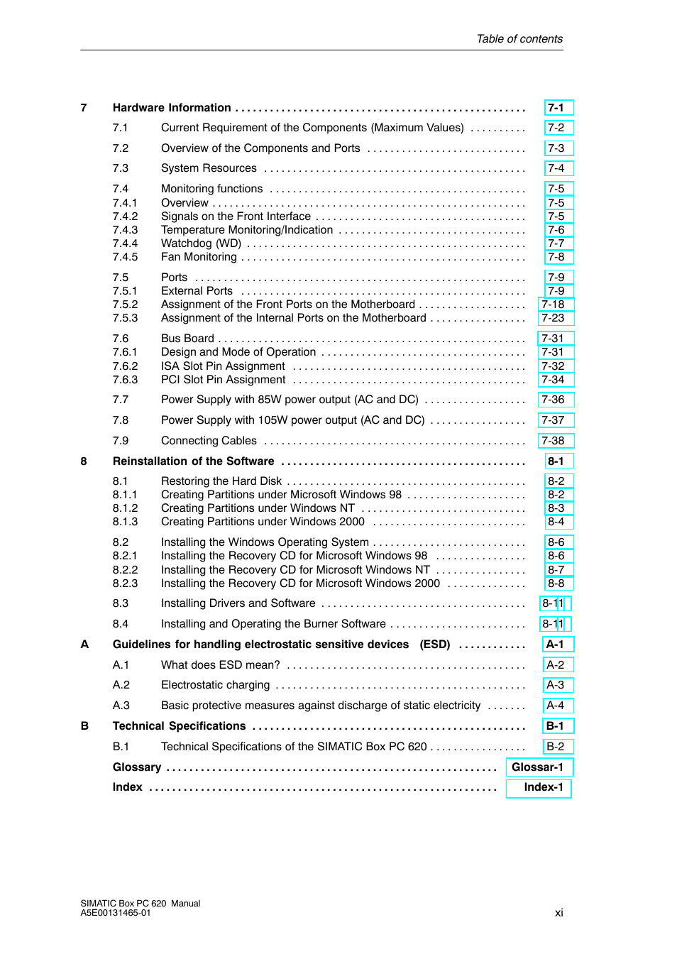 Siemens Simatic 620 User Manual | Page 11 / 216