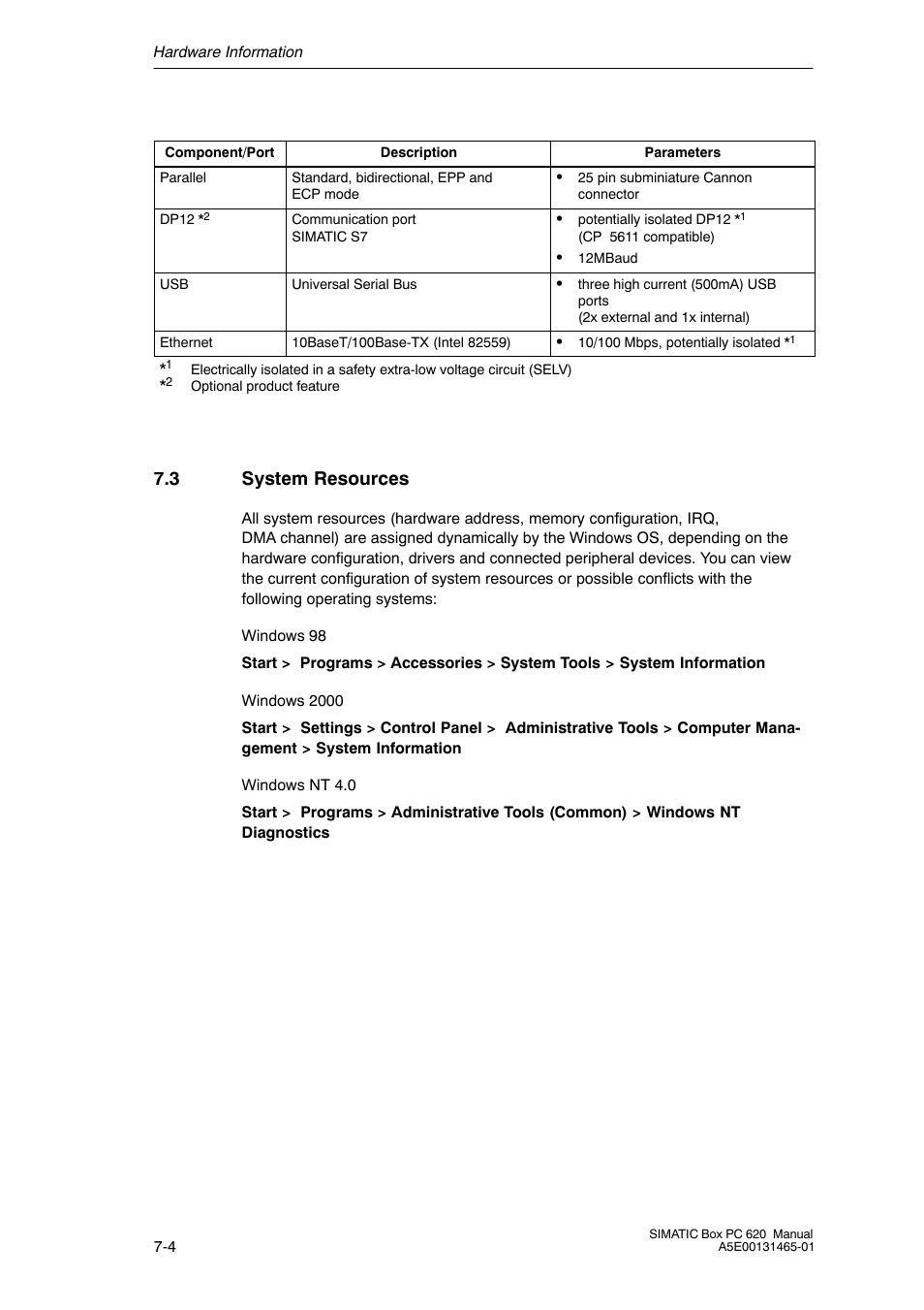 3 system resources | Siemens Simatic 620 User Manual | Page 136 / 216