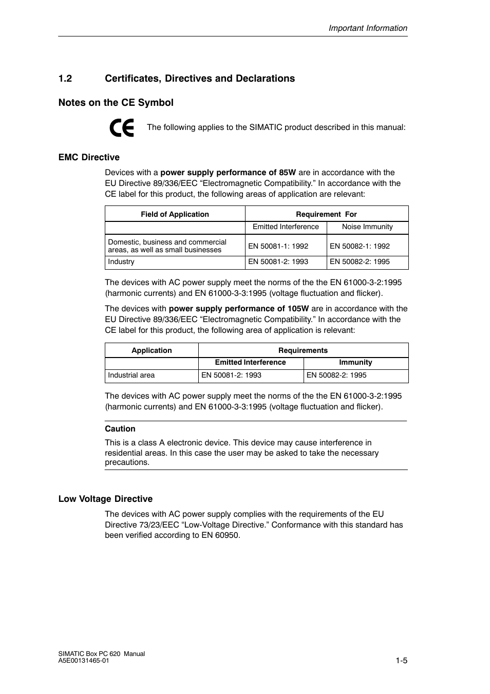 2 certificates, directives and declarations | Siemens Simatic 620 User Manual | Page 17 / 216