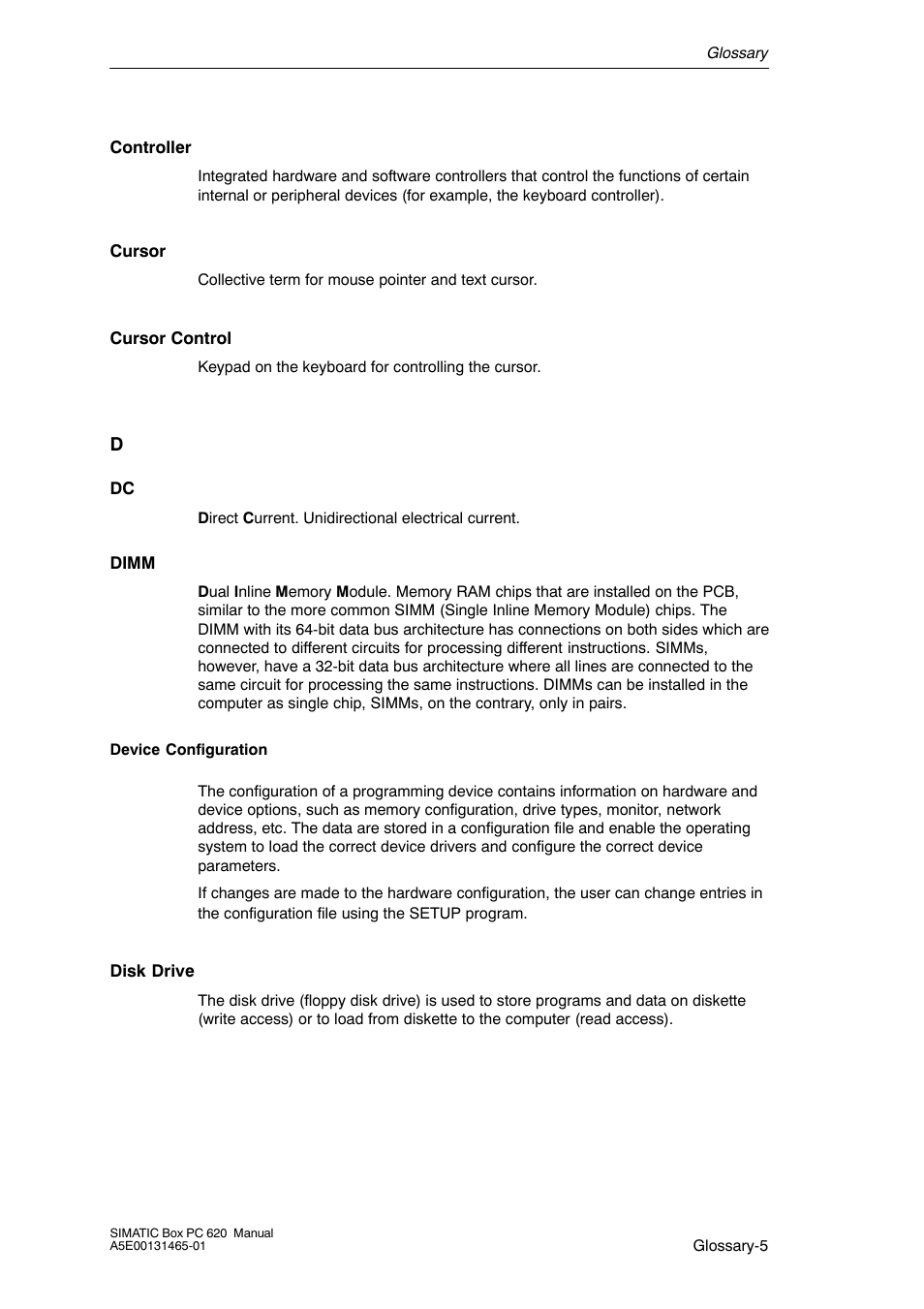 Siemens Simatic 620 User Manual | Page 195 / 216