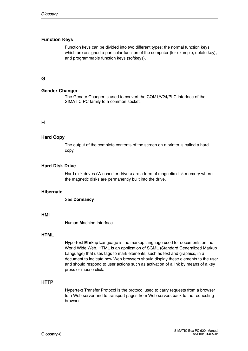 Siemens Simatic 620 User Manual | Page 198 / 216