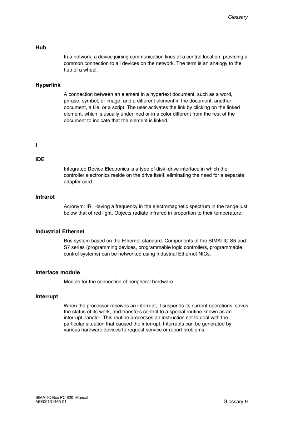 Siemens Simatic 620 User Manual | Page 199 / 216