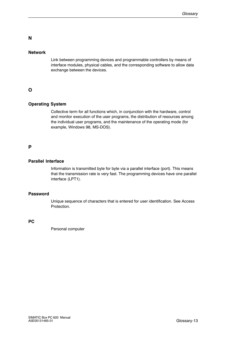 Siemens Simatic 620 User Manual | Page 203 / 216