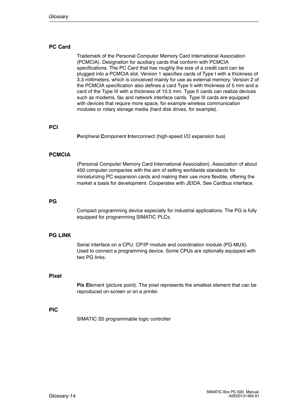 Siemens Simatic 620 User Manual | Page 204 / 216