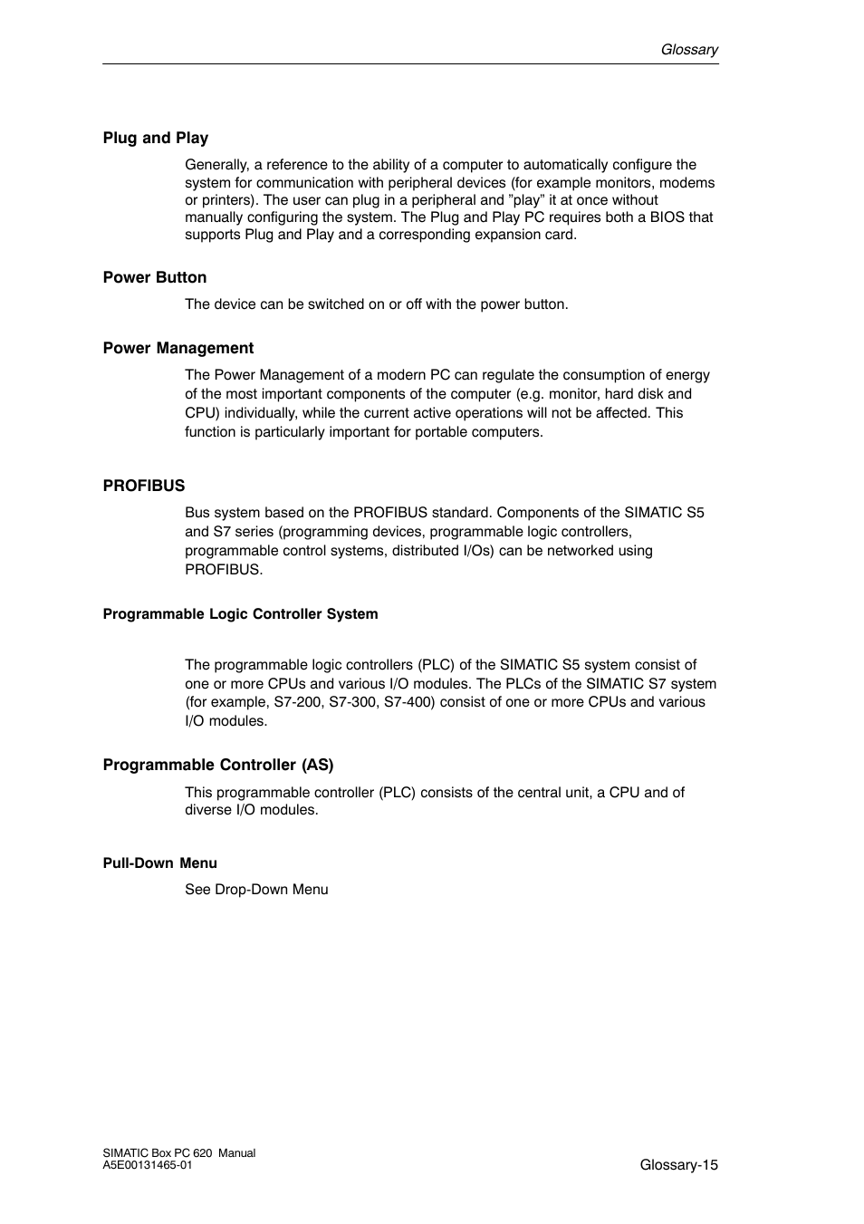 Siemens Simatic 620 User Manual | Page 205 / 216