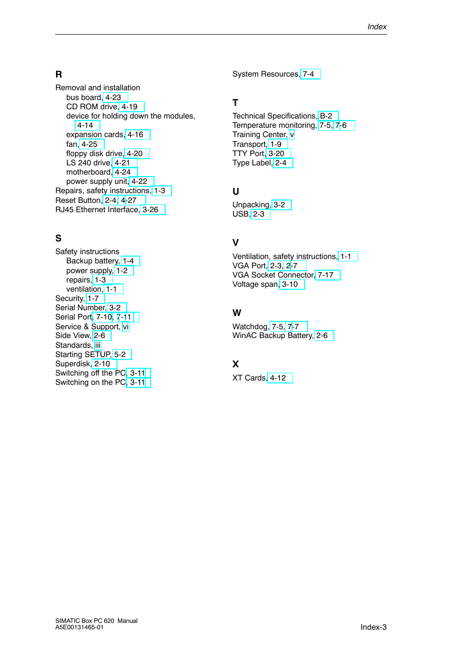 Siemens Simatic 620 User Manual | Page 215 / 216