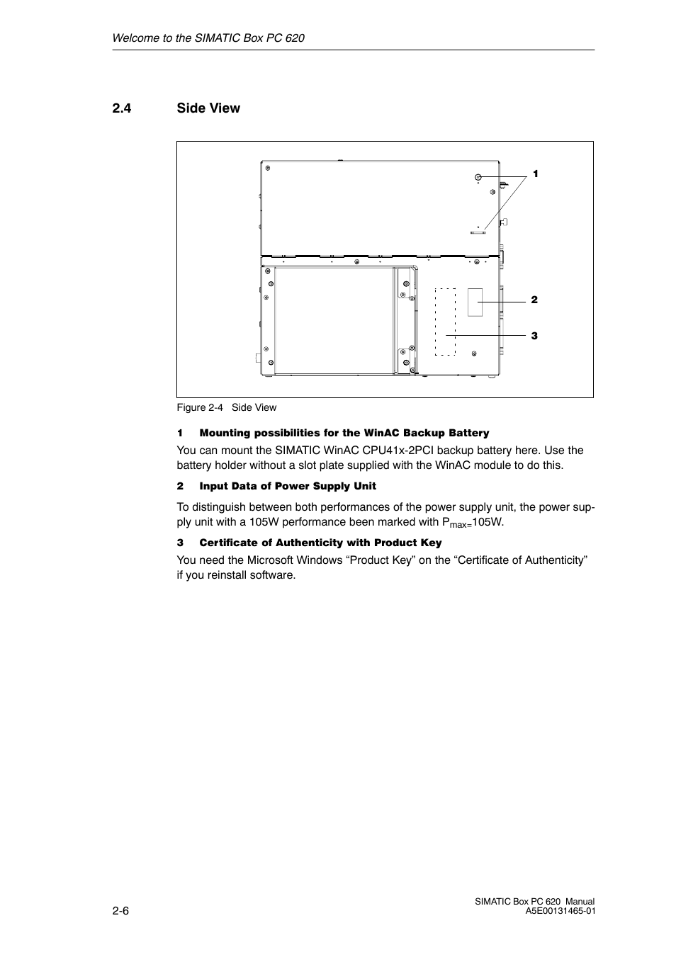 4 side view | Siemens Simatic 620 User Manual | Page 28 / 216