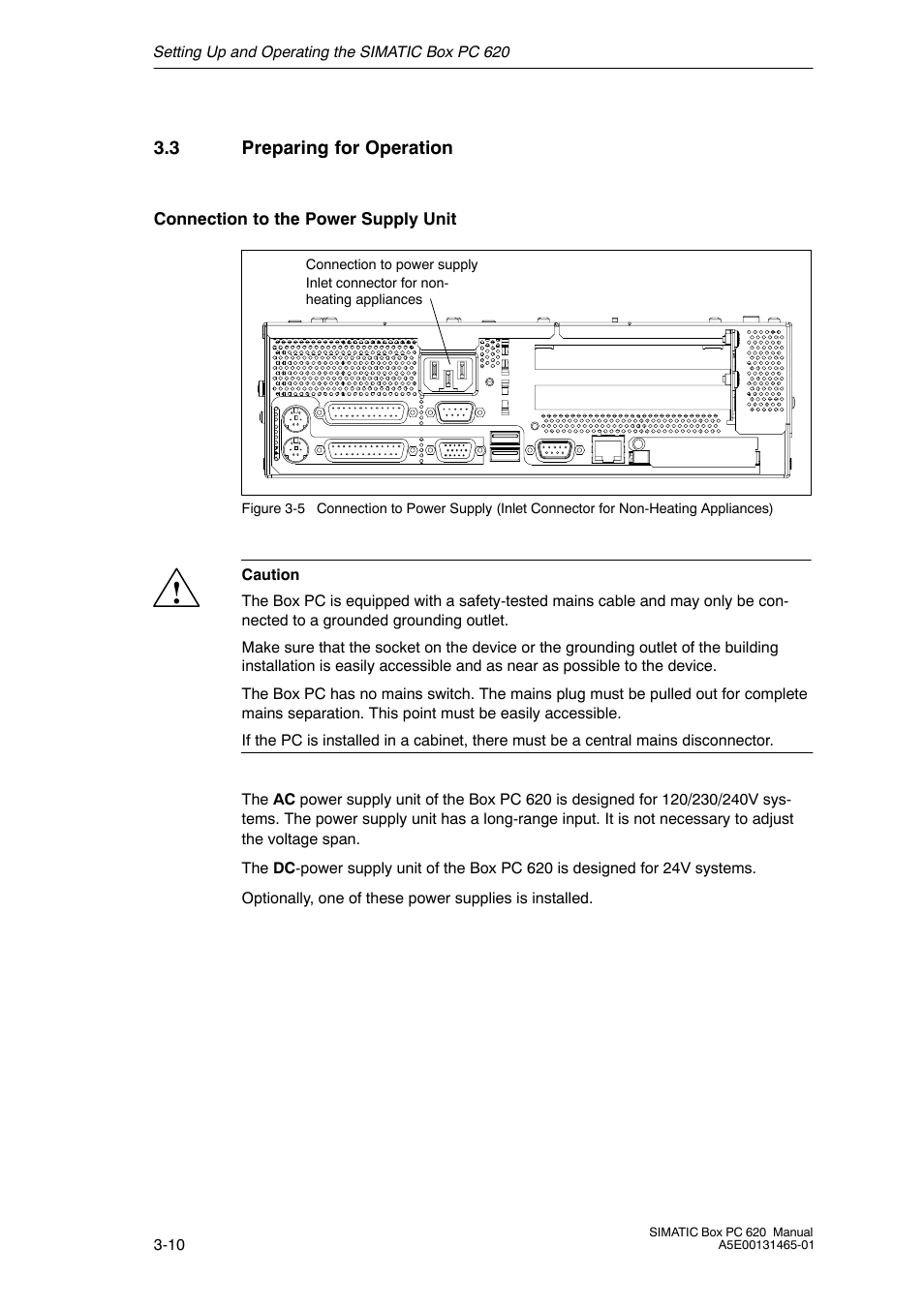 3 preparing for operation | Siemens Simatic 620 User Manual | Page 44 / 216