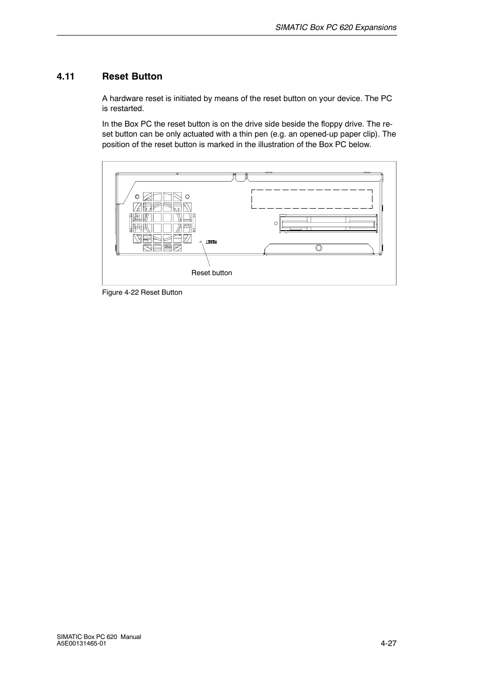 11 reset button | Siemens Simatic 620 User Manual | Page 87 / 216