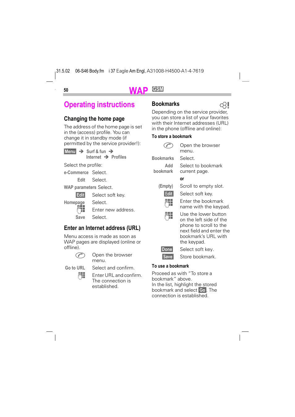 Operating instructions | Siemens GSM 900 User Manual | Page 55 / 115