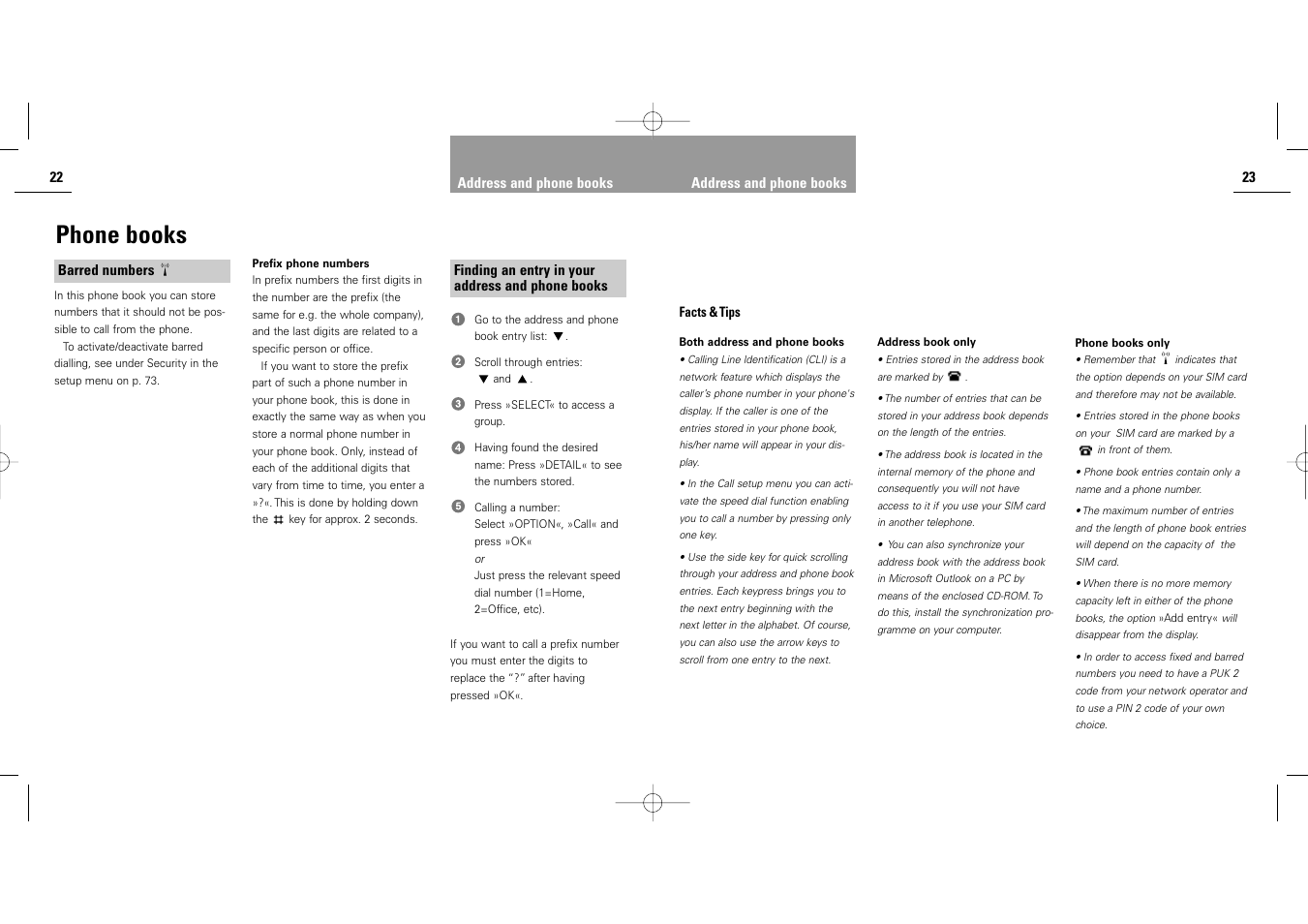 Phone books | Siemens S40 User Manual | Page 13 / 50