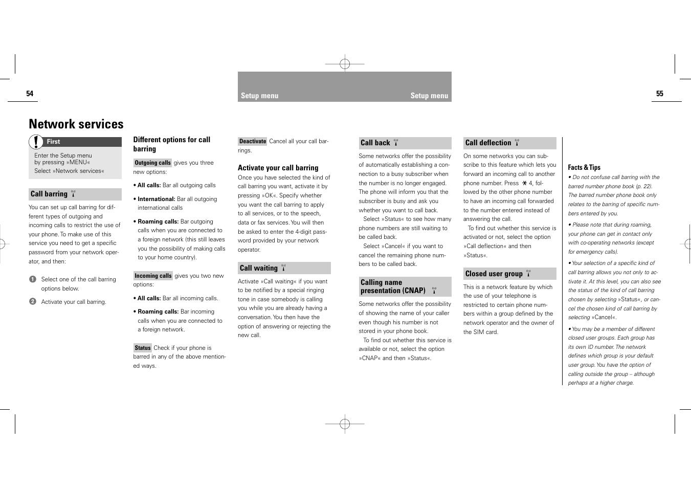 Network services | Siemens S40 User Manual | Page 29 / 50