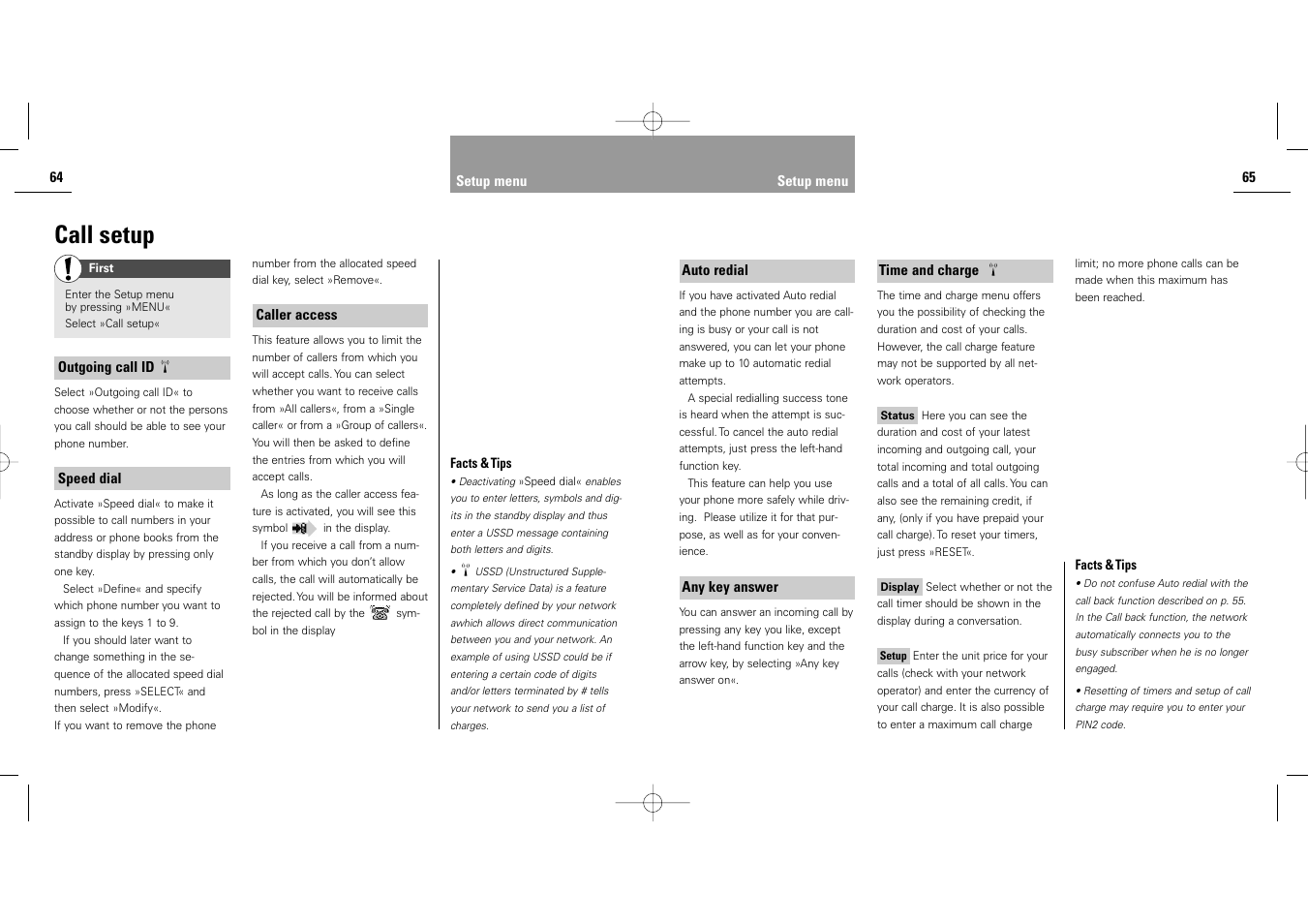 Call setup | Siemens S40 User Manual | Page 34 / 50