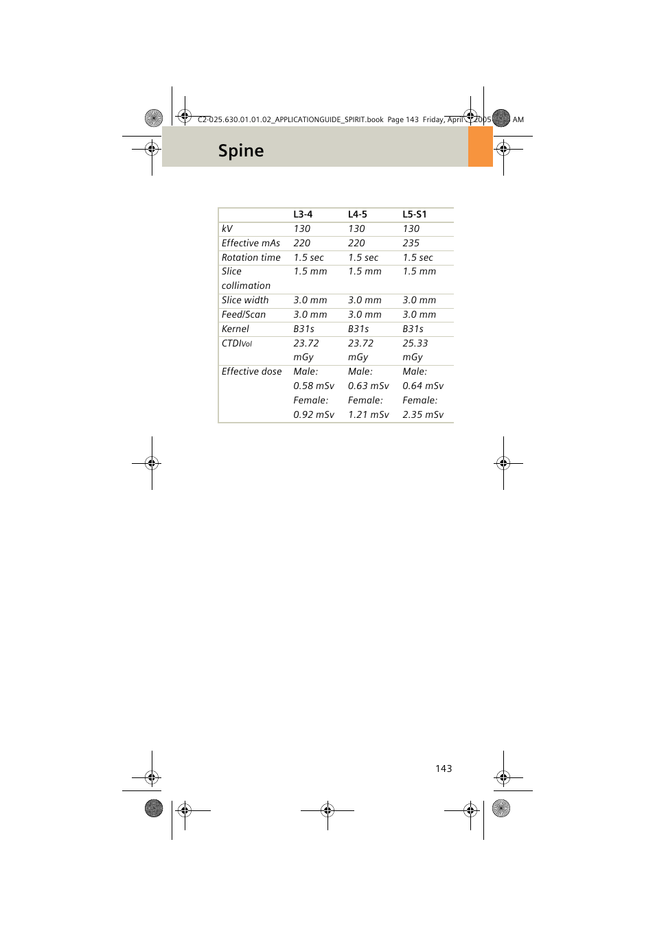 Spine | Siemens syngo CT 2005C User Manual | Page 143 / 321