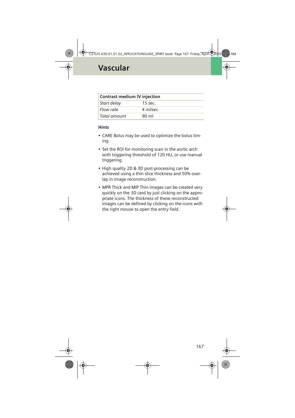 Vascular | Siemens syngo CT 2005C User Manual | Page 167 / 321