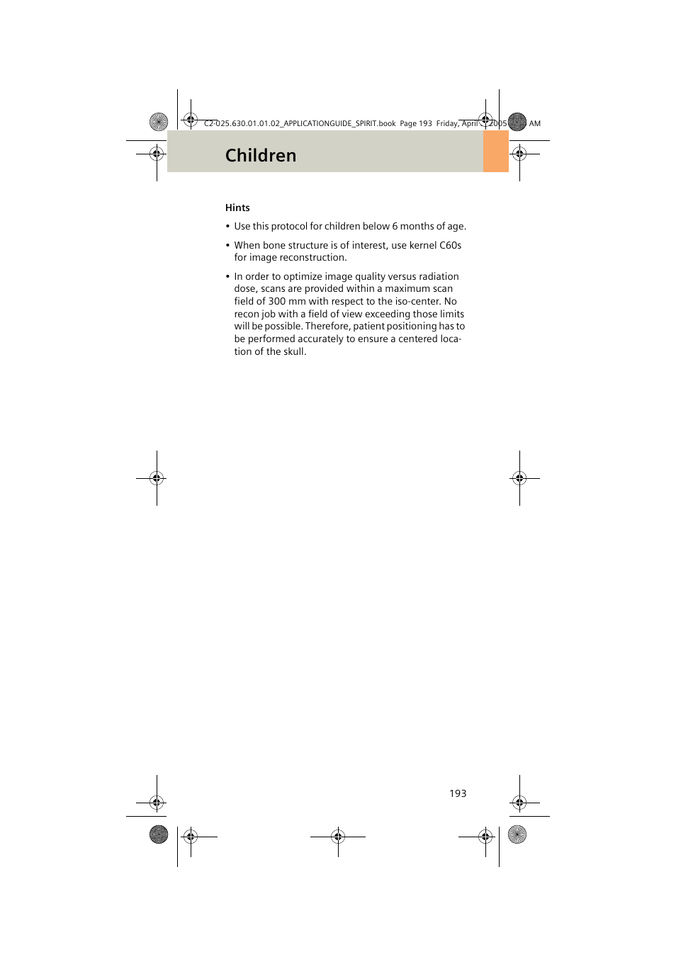 Children | Siemens syngo CT 2005C User Manual | Page 193 / 321