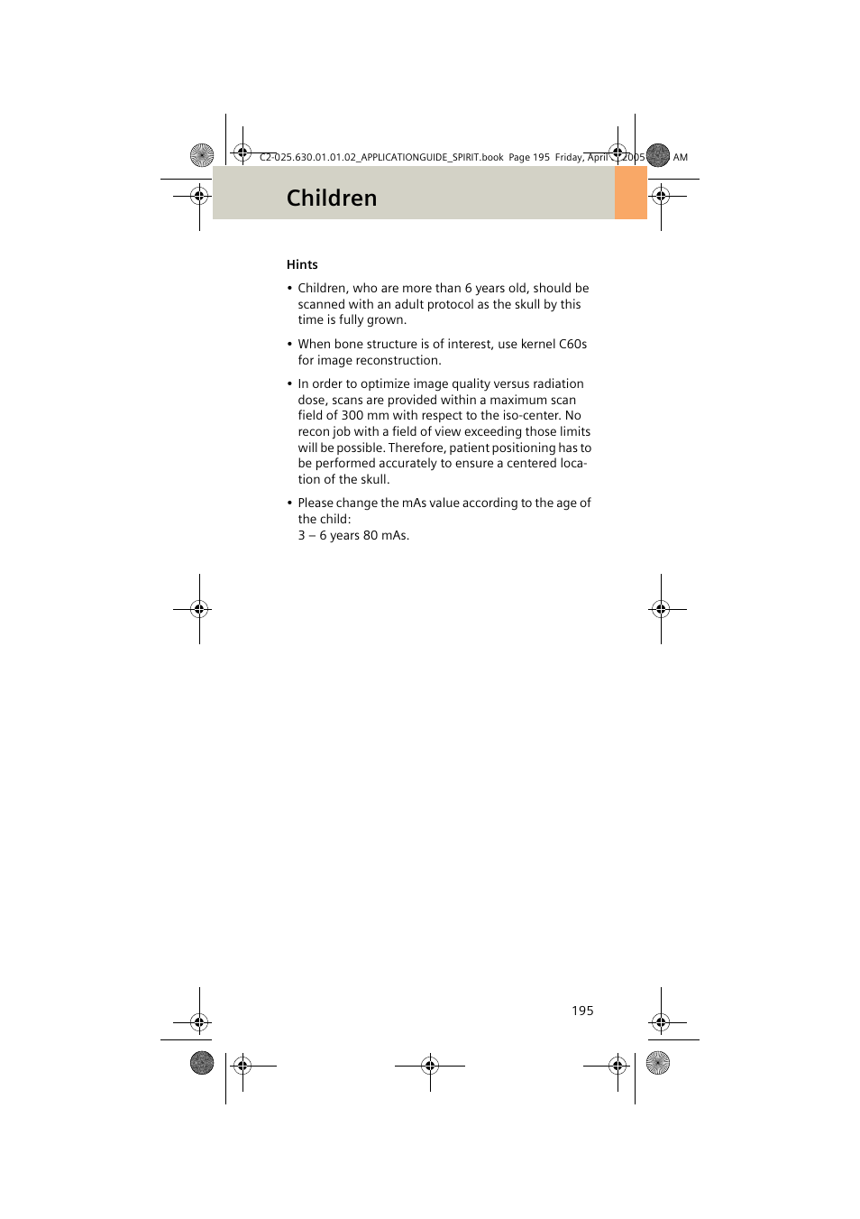 Children | Siemens syngo CT 2005C User Manual | Page 195 / 321