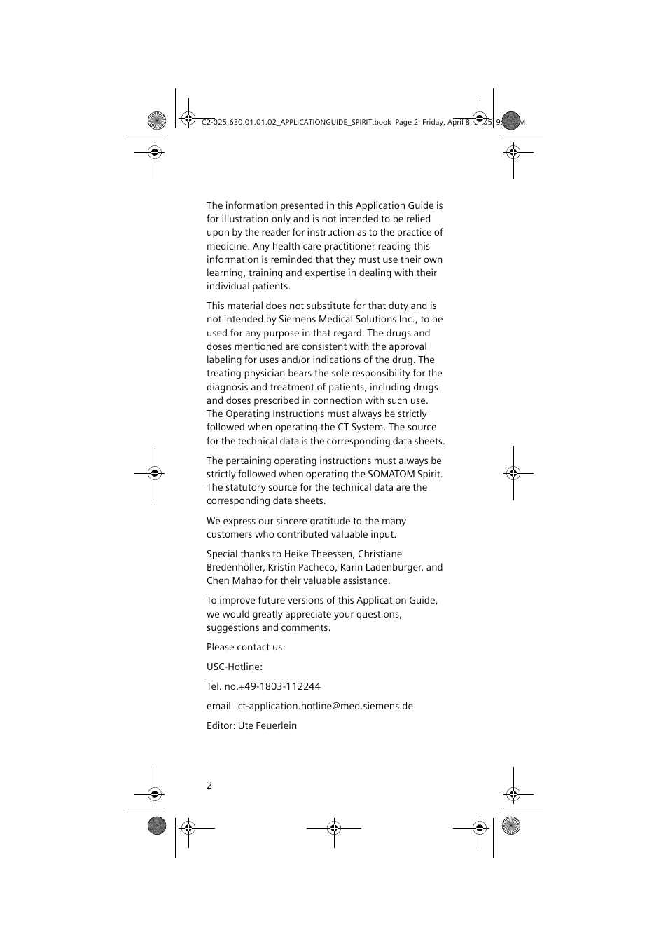 Siemens syngo CT 2005C User Manual | Page 2 / 321