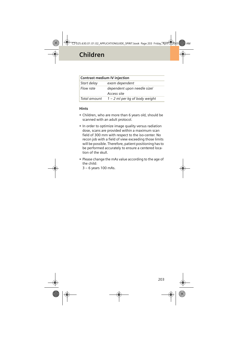 Children | Siemens syngo CT 2005C User Manual | Page 203 / 321