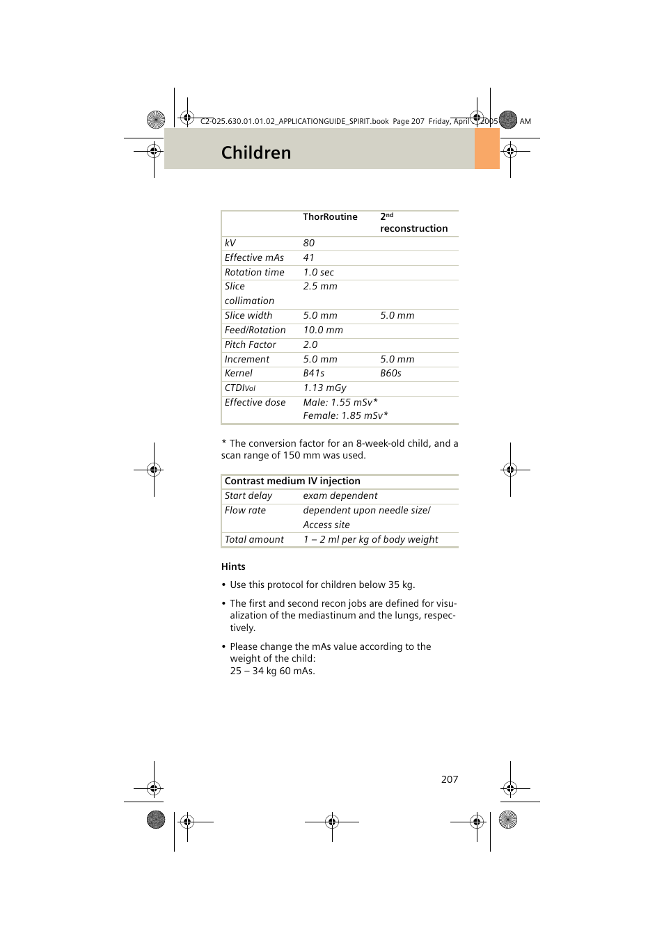 Children | Siemens syngo CT 2005C User Manual | Page 207 / 321