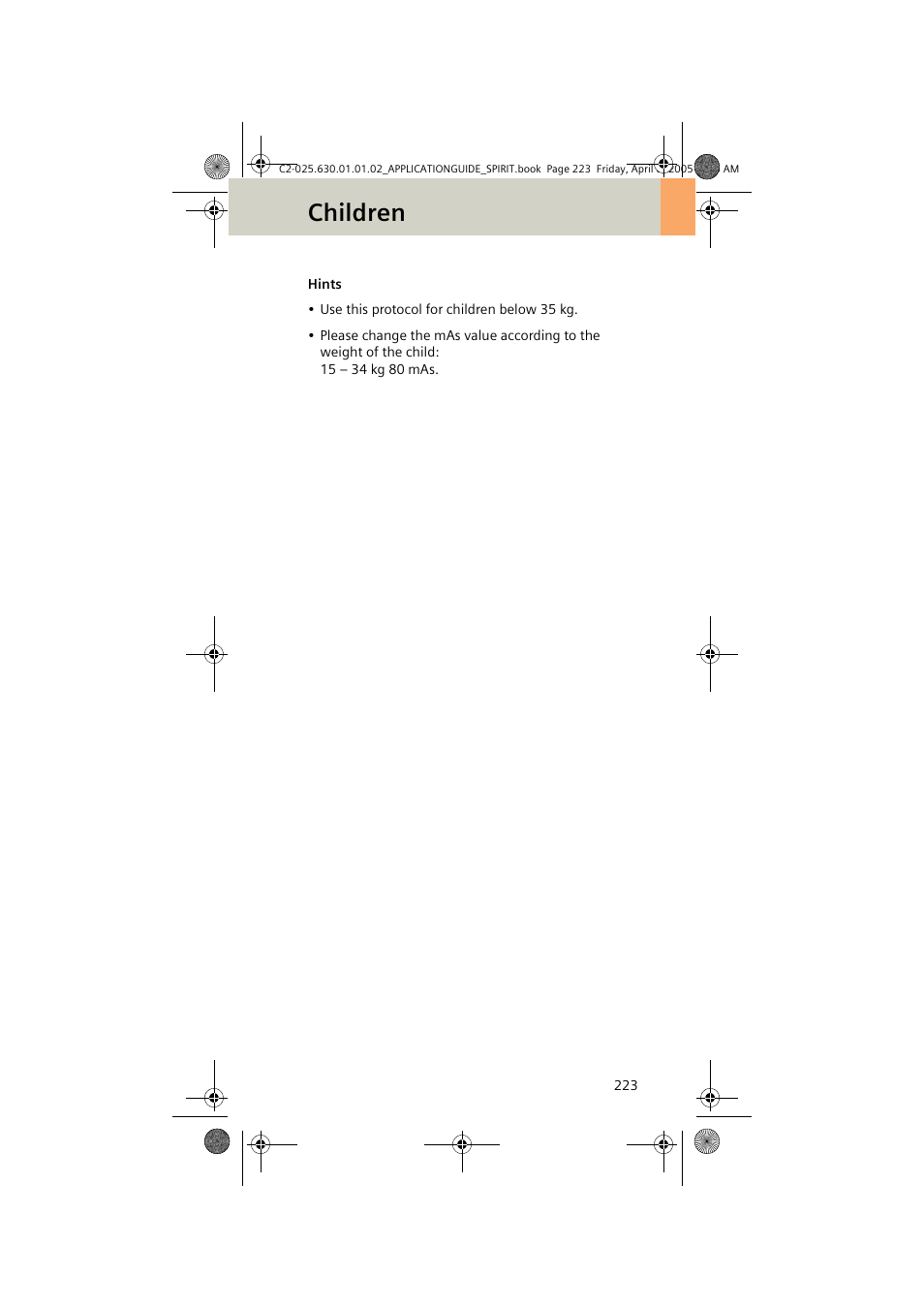 Children | Siemens syngo CT 2005C User Manual | Page 223 / 321