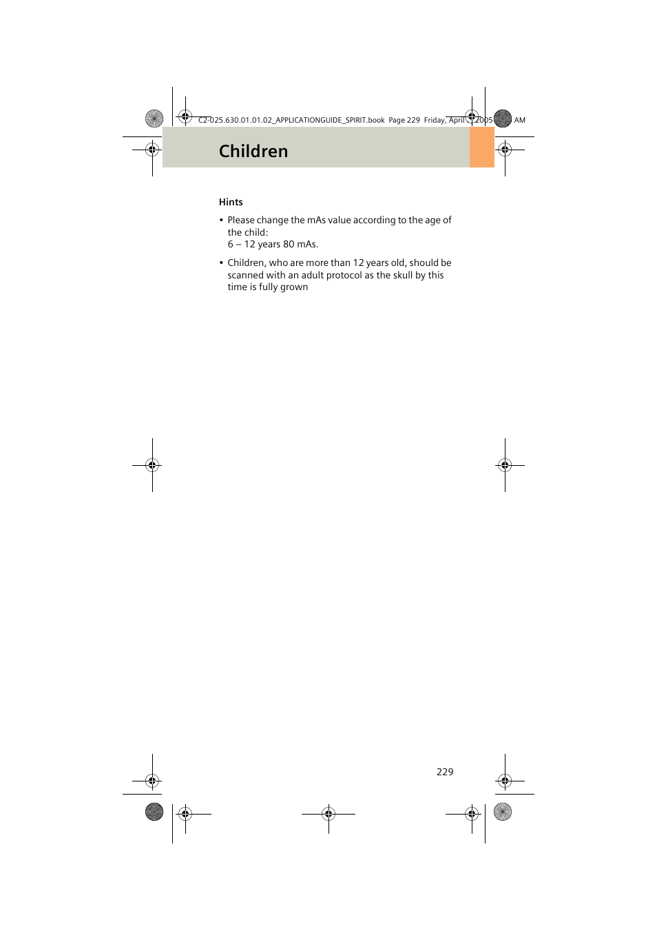 Children | Siemens syngo CT 2005C User Manual | Page 229 / 321