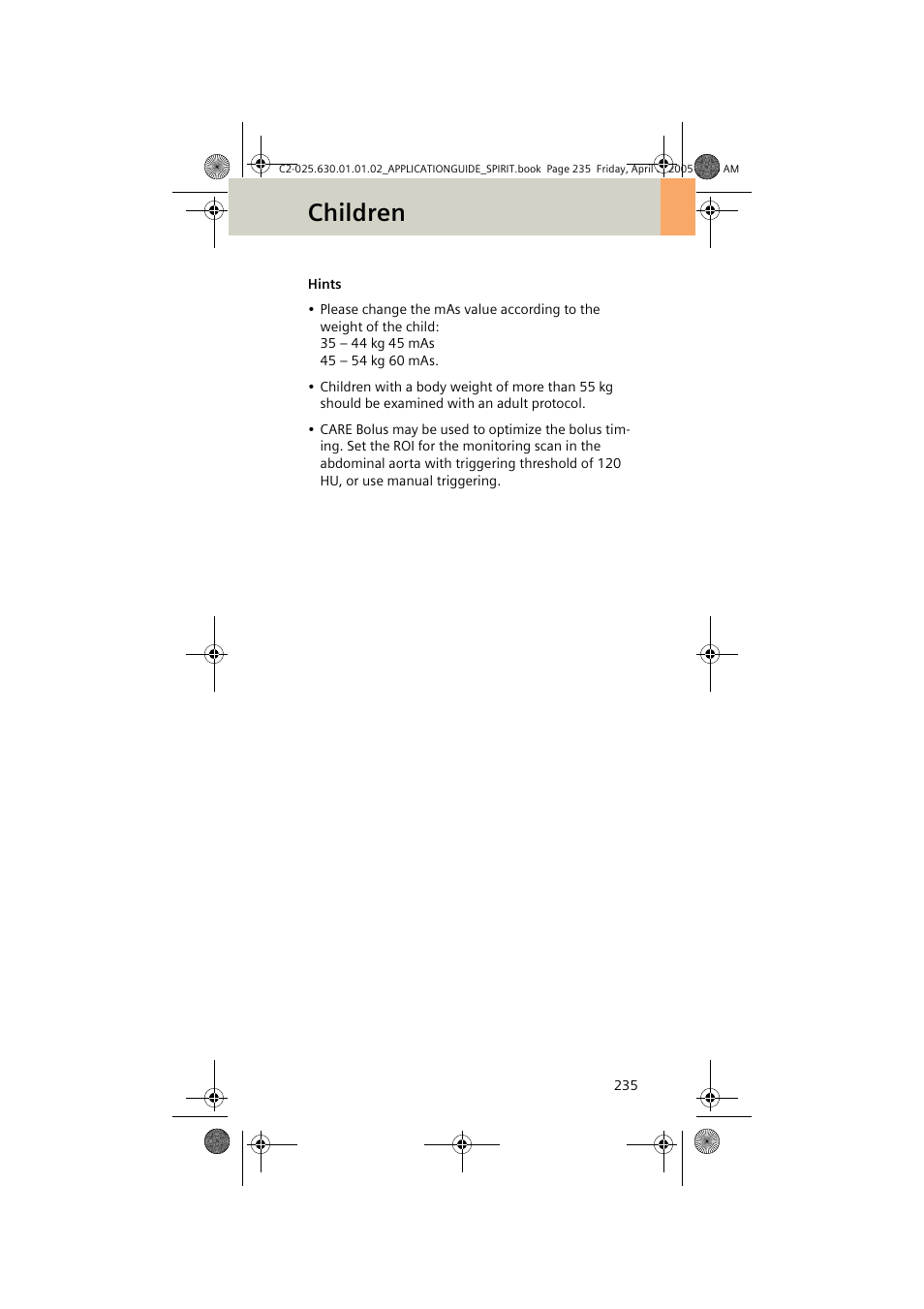 Children | Siemens syngo CT 2005C User Manual | Page 235 / 321