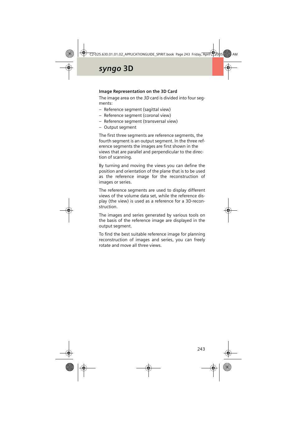 Syngo 3d | Siemens syngo CT 2005C User Manual | Page 243 / 321