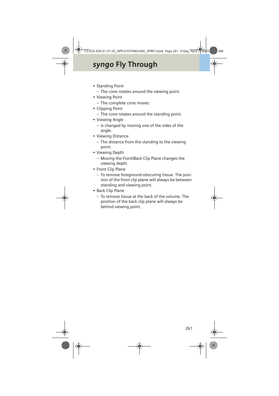 Syngo fly through | Siemens syngo CT 2005C User Manual | Page 261 / 321