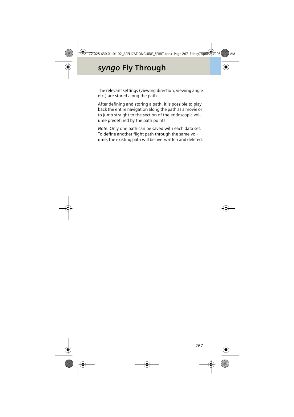 Syngo fly through | Siemens syngo CT 2005C User Manual | Page 267 / 321
