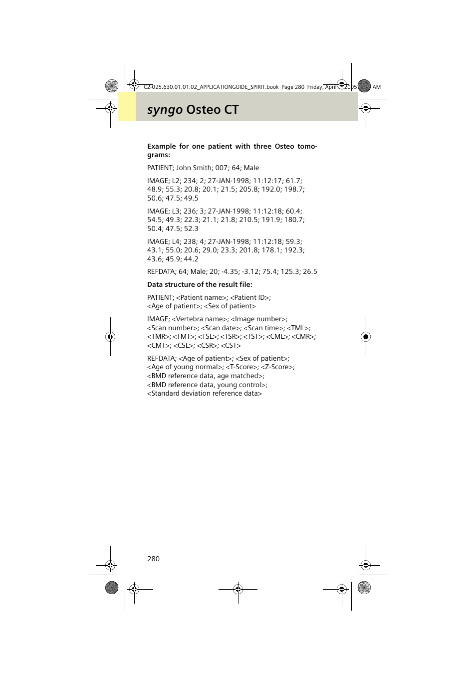 Syngo osteo ct | Siemens syngo CT 2005C User Manual | Page 280 / 321