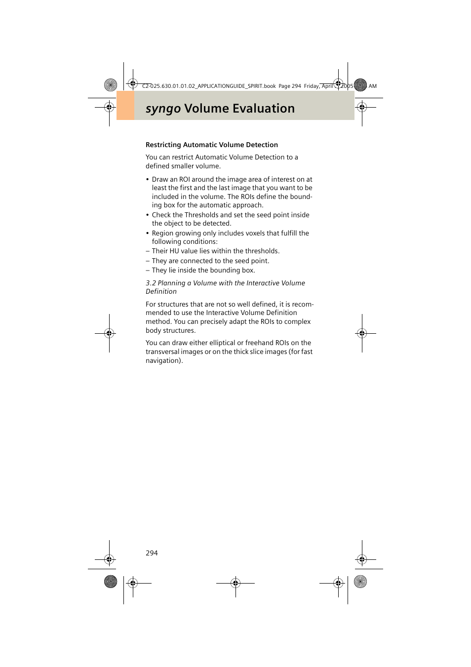 Syngo volume evaluation | Siemens syngo CT 2005C User Manual | Page 294 / 321