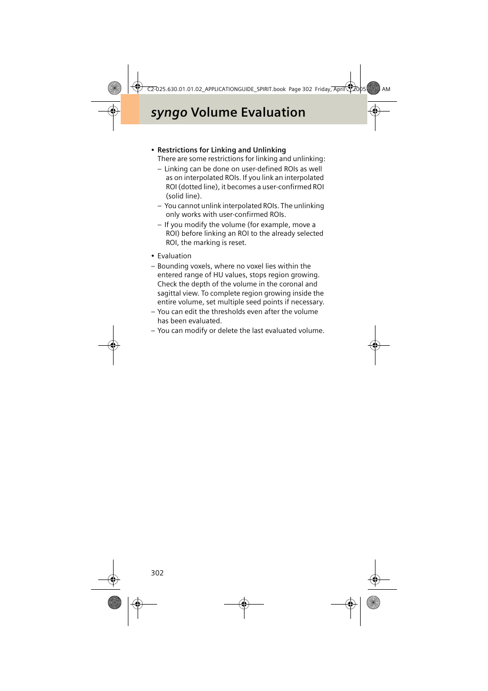 Syngo volume evaluation | Siemens syngo CT 2005C User Manual | Page 302 / 321