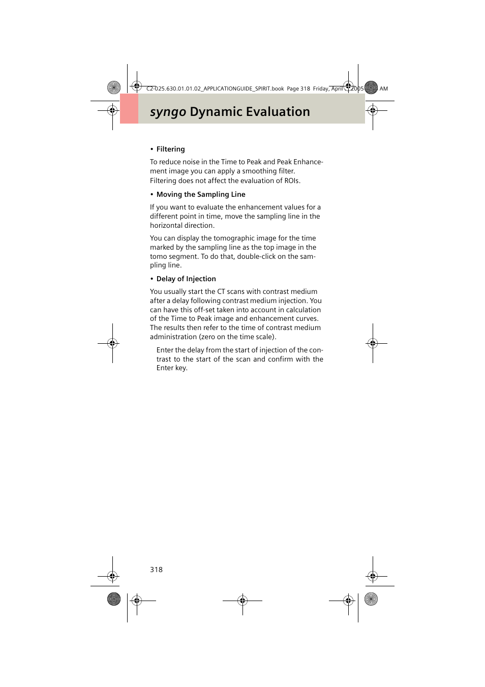 Syngo dynamic evaluation | Siemens syngo CT 2005C User Manual | Page 318 / 321