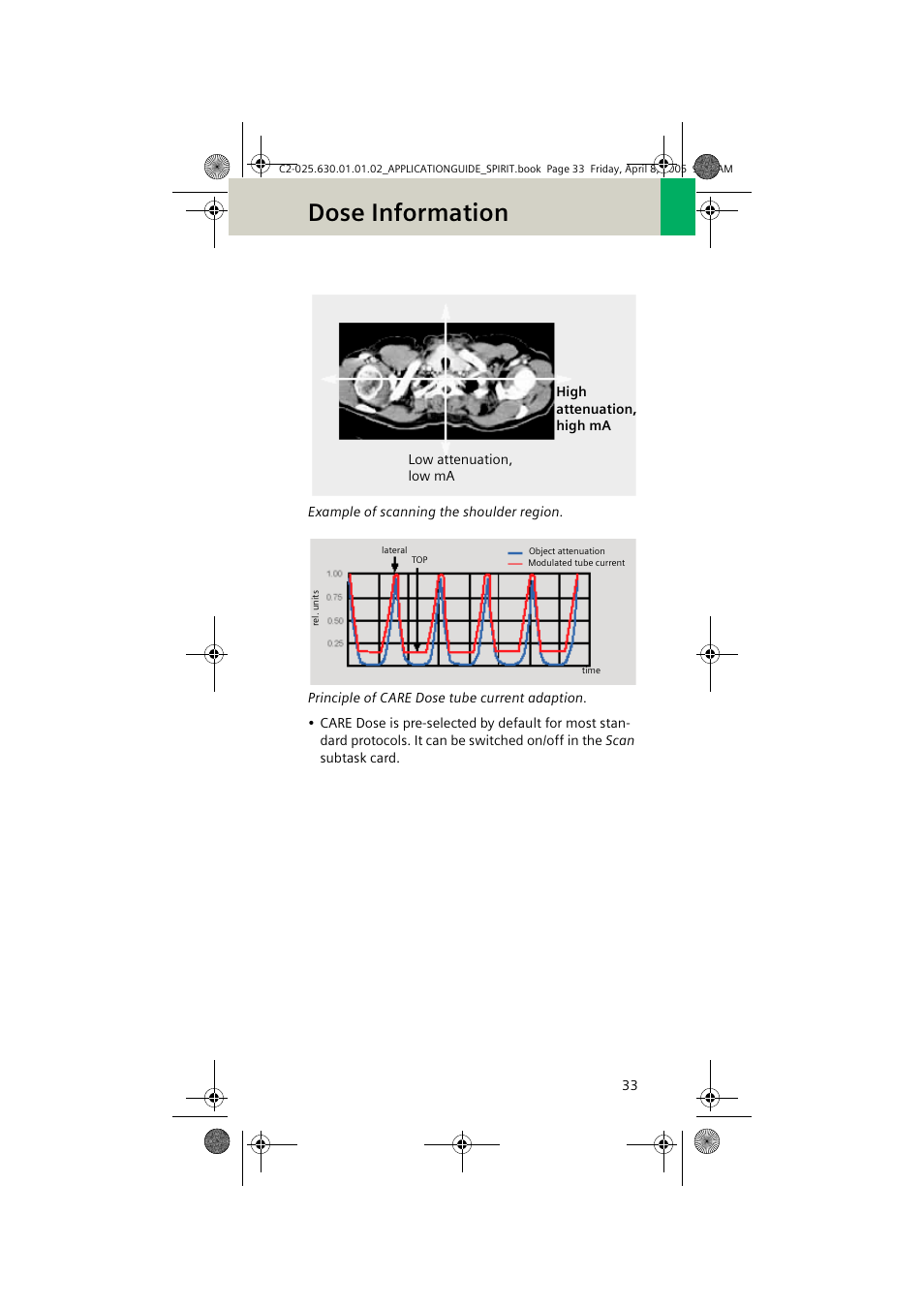 Dose information | Siemens syngo CT 2005C User Manual | Page 33 / 321
