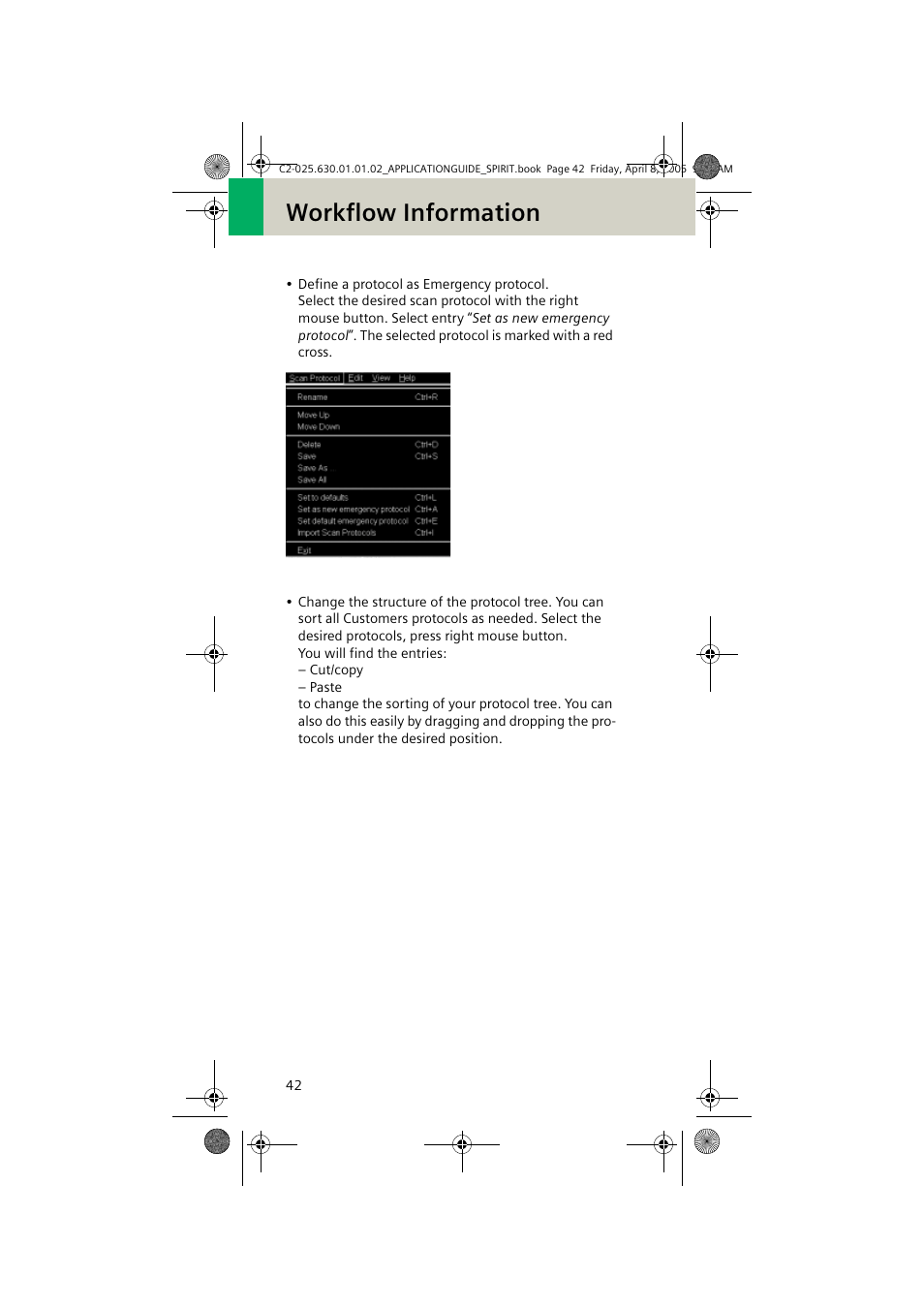 Workflow information | Siemens syngo CT 2005C User Manual | Page 42 / 321